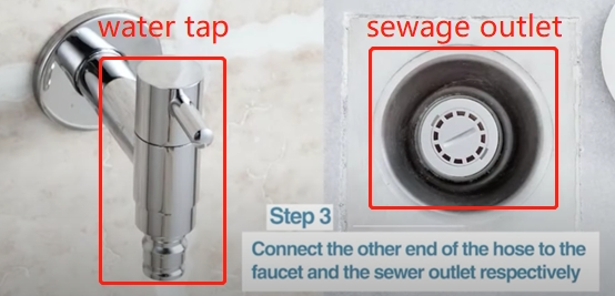 Inlet and outlet of electrical cleaning scrubber Inlet and outlet of electrical cleaning scrubber