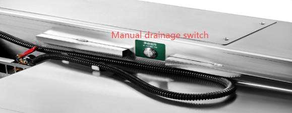 The manual drain switch of the shoe sanitizing machine