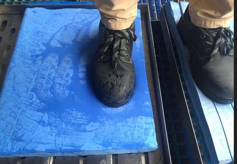 the PVA drying mat for work boots